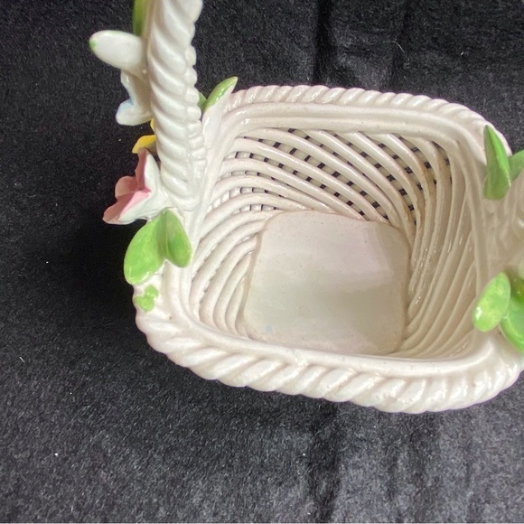 Nuova Capodimonte Italy woven basket exquisite workmanship - Picture 10 of 15